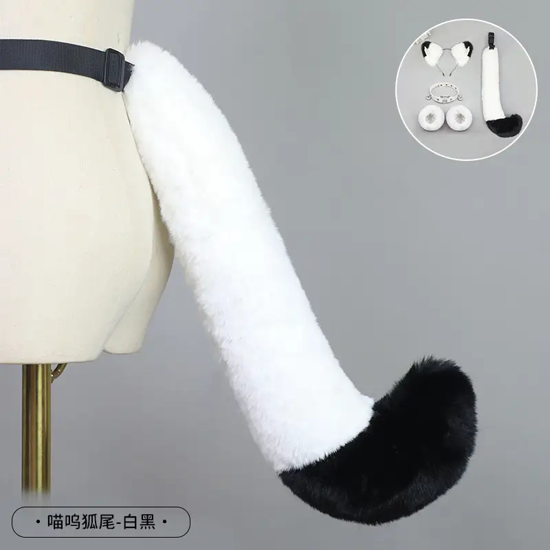 Cute Cat Ear Hairband with White Fur End - Image 43