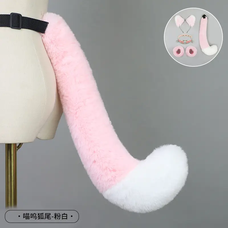 Cute Cat Ear Hairband with White Fur End - Image 47