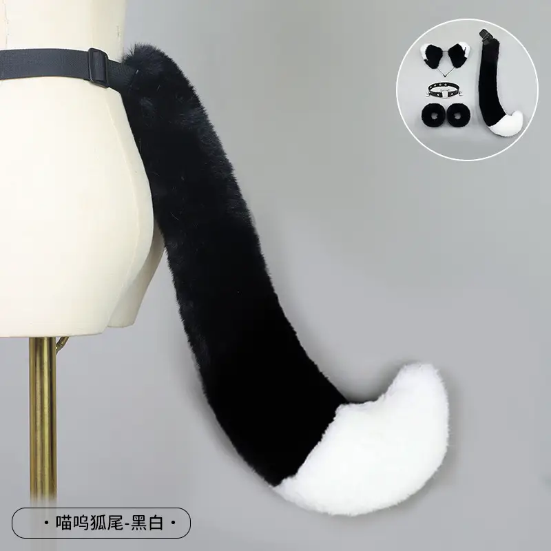 Cute Cat Ear Hairband with White Fur End - Image 48