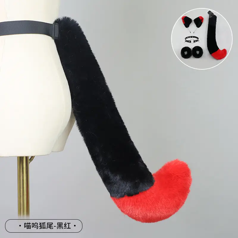 Cute Cat Ear Hairband with White Fur End - Image 49