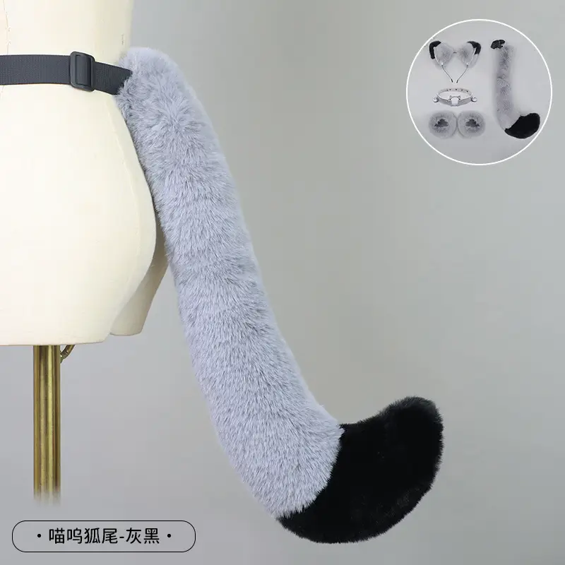 Cute Cat Ear Hairband with White Fur End - Image 51