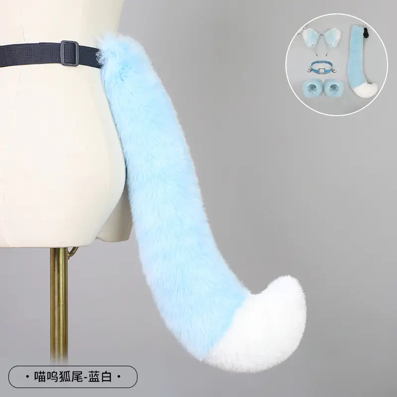 Cute Cat Ear Hairband with White Fur End - Image 52