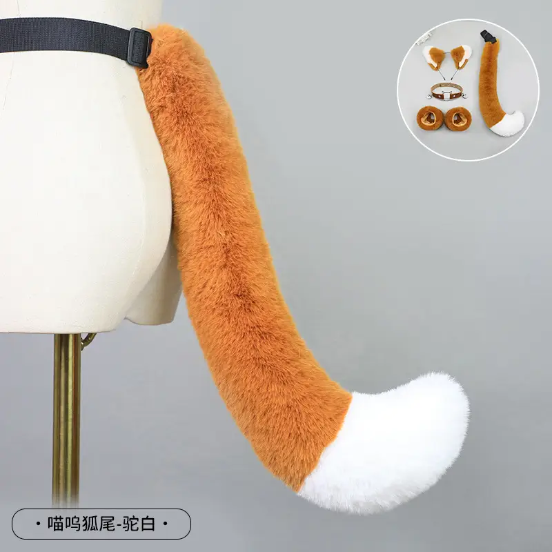 Cute Cat Ear Hairband with White Fur End - Image 53