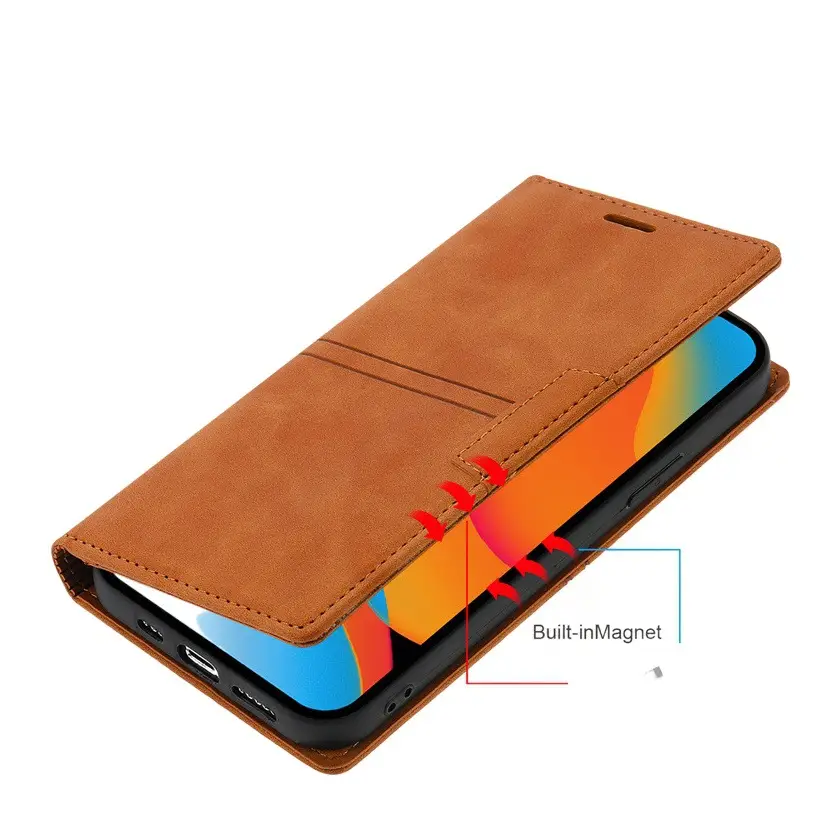 Blue Leather Anti-Scratch iPhone 17 Pro Max Case