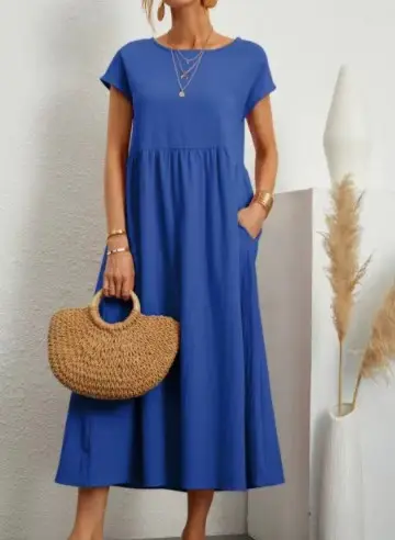 Women's Maroon Sleeveless Cotton Dress 2024 - Image 11