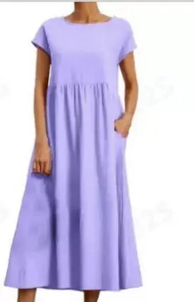 Women's Maroon Sleeveless Cotton Dress 2024 - Image 15