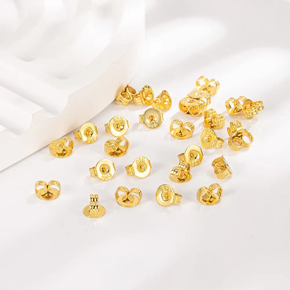 Silver Plated Crystal Ear Studs for Women - Image 4