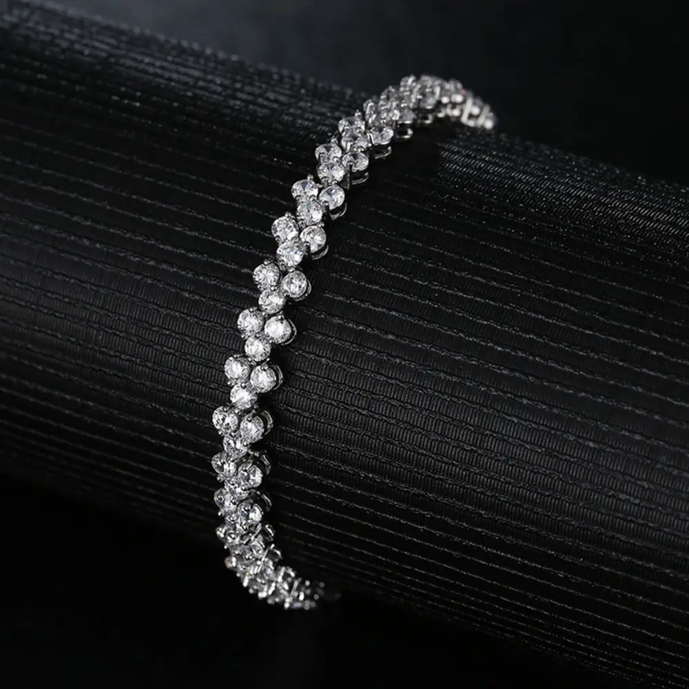 Silver Plated Roman Zircon Bracelet for Women