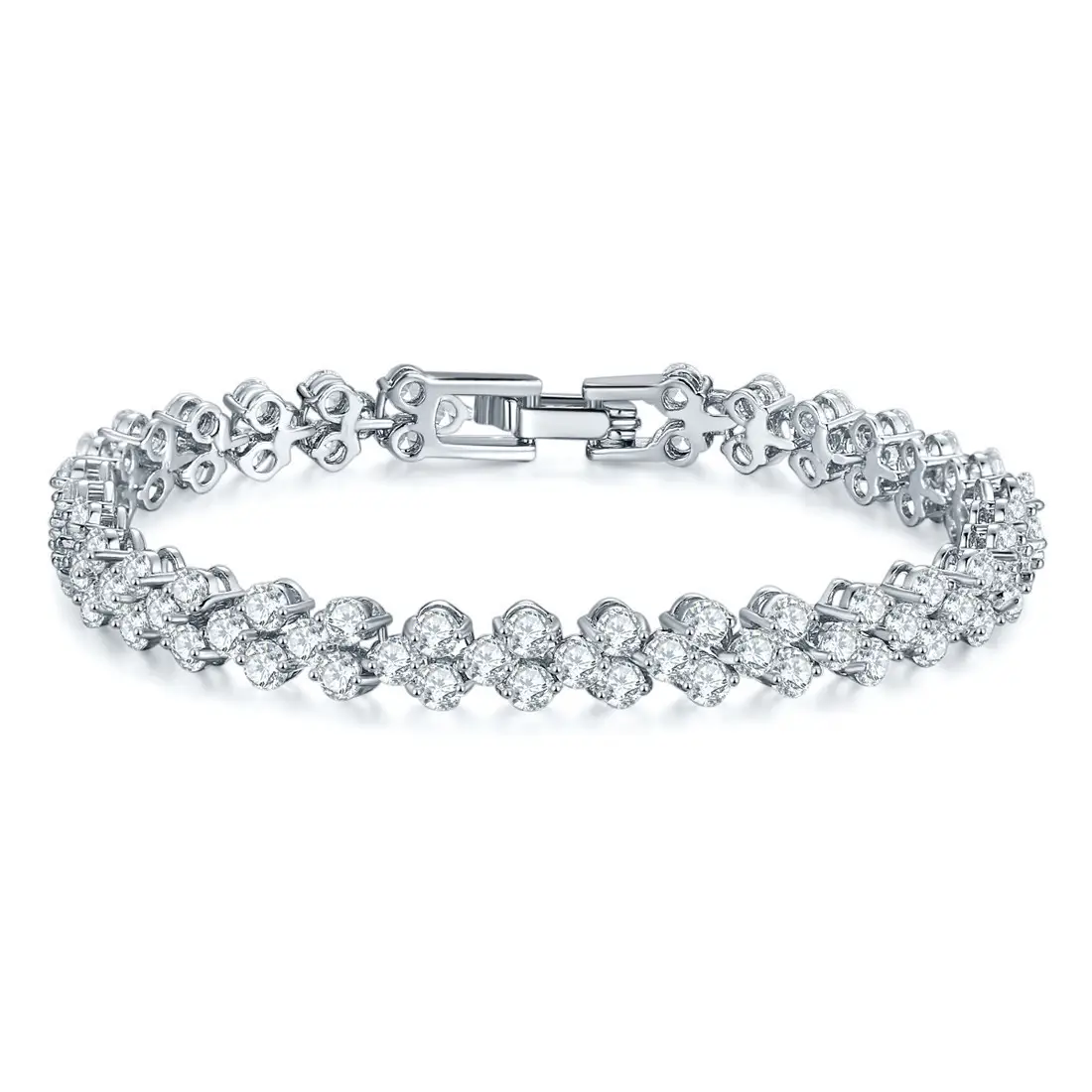 Silver Plated Roman Zircon Bracelet for Women