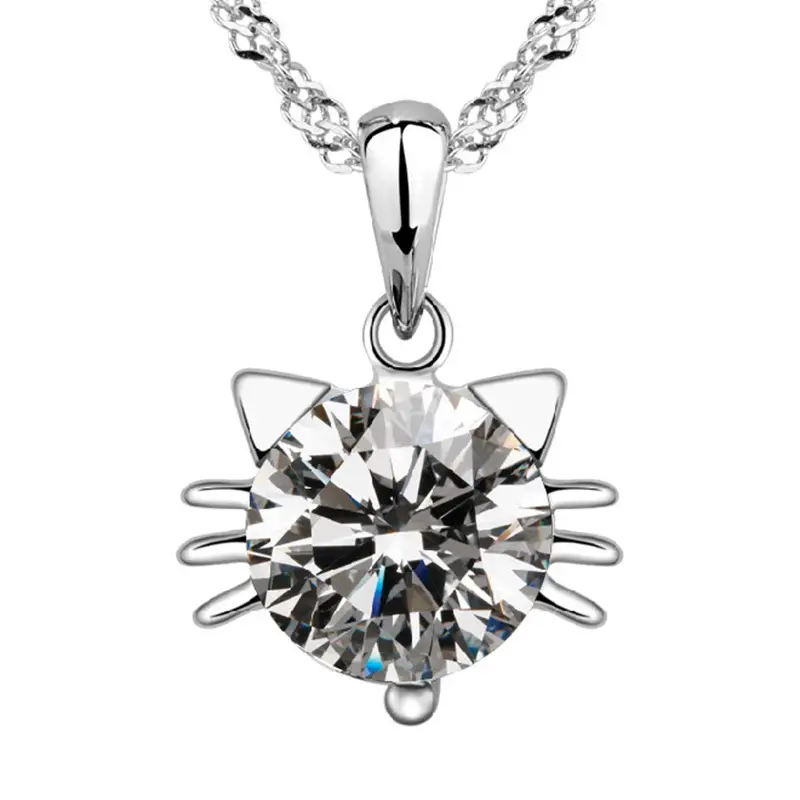 Silver Cat Elf Necklace Pendant for Women - Image 7