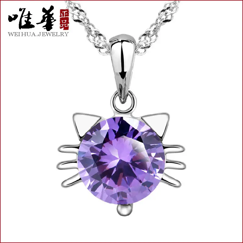 Silver Cat Elf Necklace Pendant for Women - Image 2