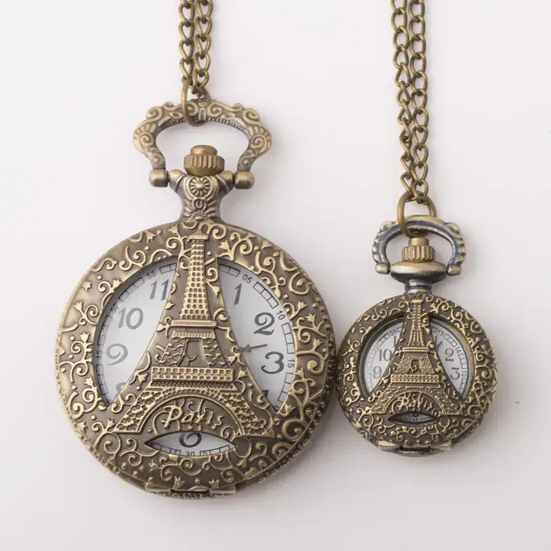 Retro Tower Pocket Watch for Men Women Large Dial - Image 9