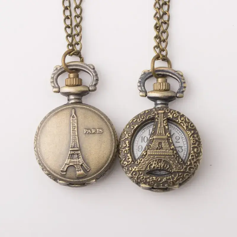 Retro Tower Pocket Watch for Men Women Large Dial - Image 10