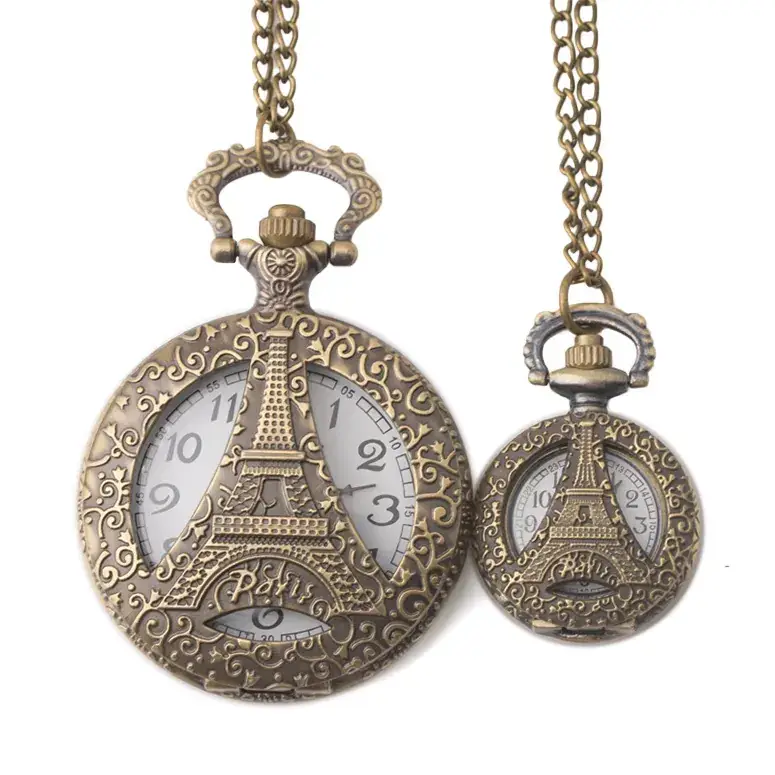 Retro Tower Pocket Watch for Men Women Large Dial - Image 11