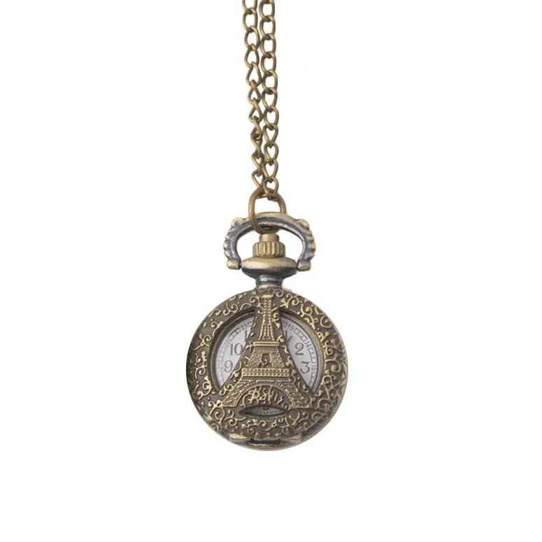 Retro Tower Pocket Watch for Men Women Large Dial - Image 2