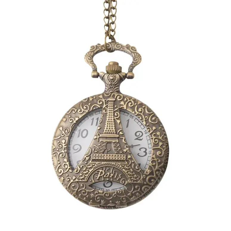 Retro Tower Pocket Watch for Men Women Large Dial - Image 12