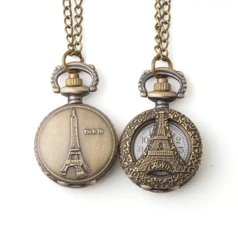 Retro Tower Pocket Watch for Men Women Large Dial — feature 12