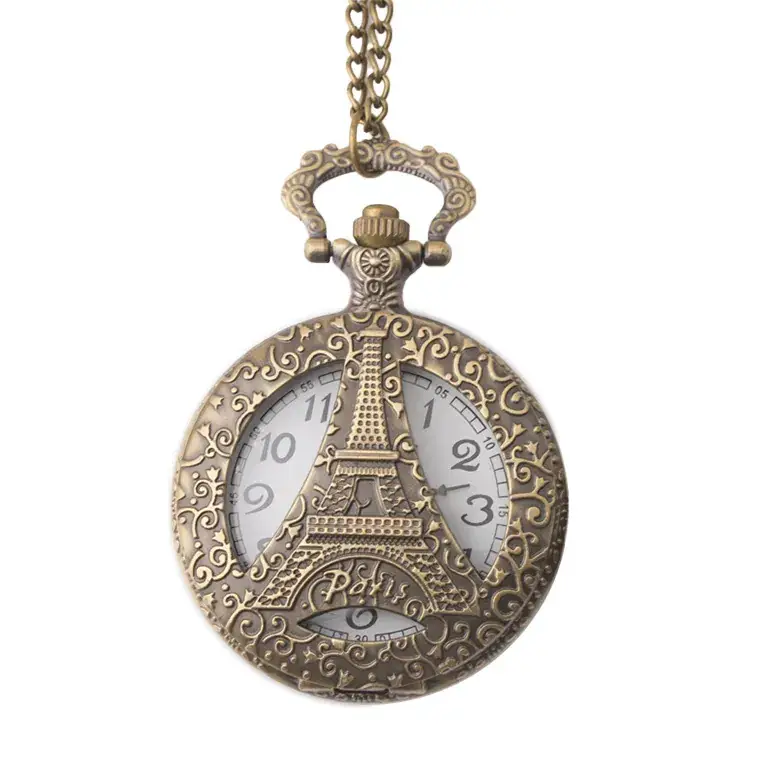 Retro Tower Pocket Watch for Men Women Large Dial — feature 14