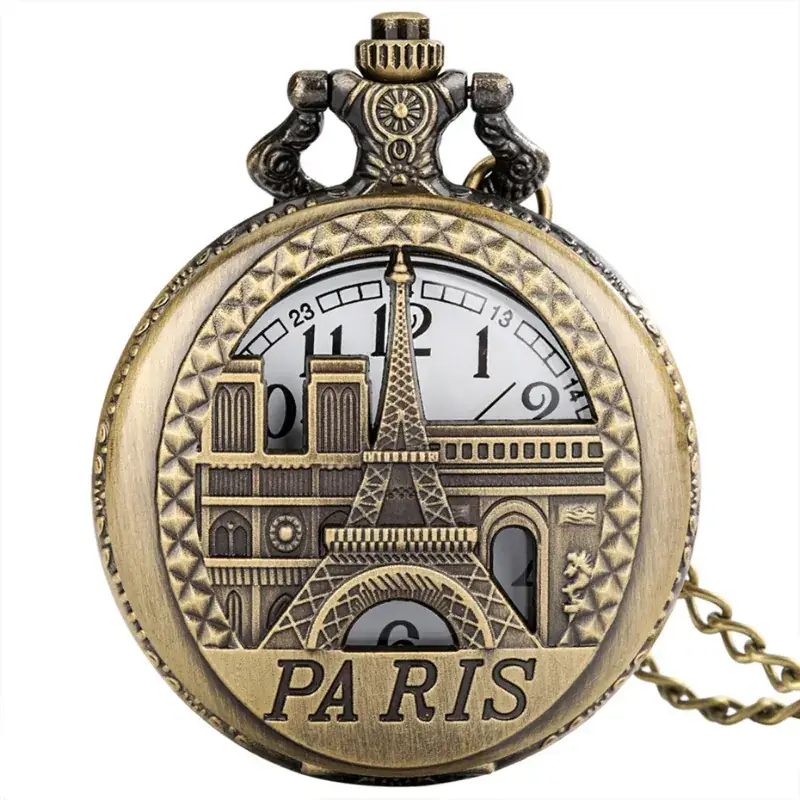 Retro Tower Pocket Watch for Men Women Large Dial — feature 15