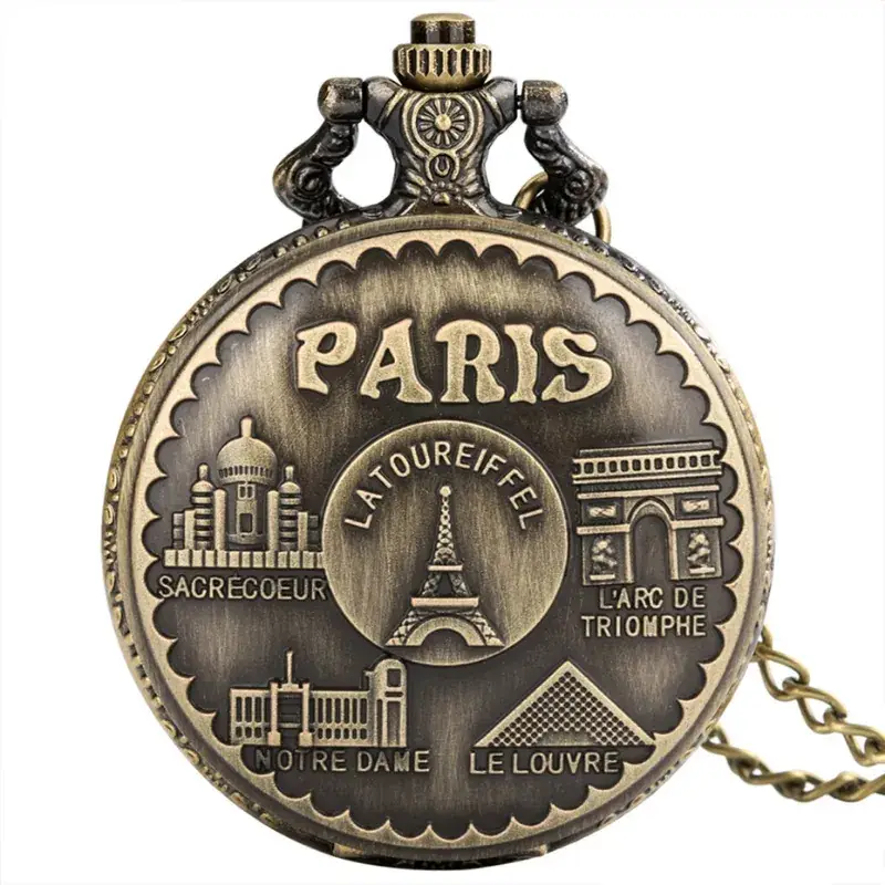 Retro Tower Pocket Watch for Men Women Large Dial — feature 18