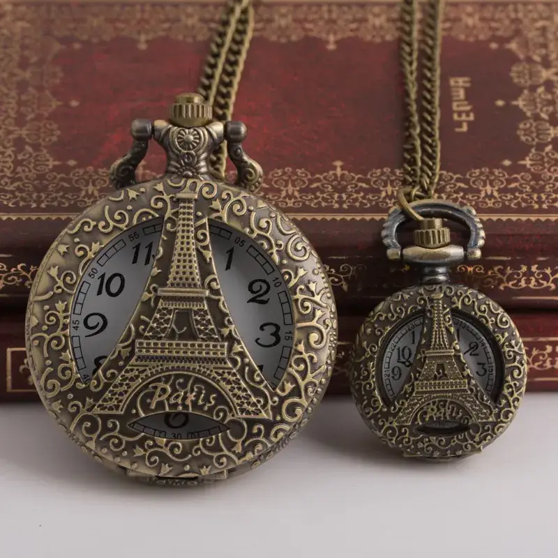 Retro Tower Pocket Watch for Men Women Large Dial — feature 23