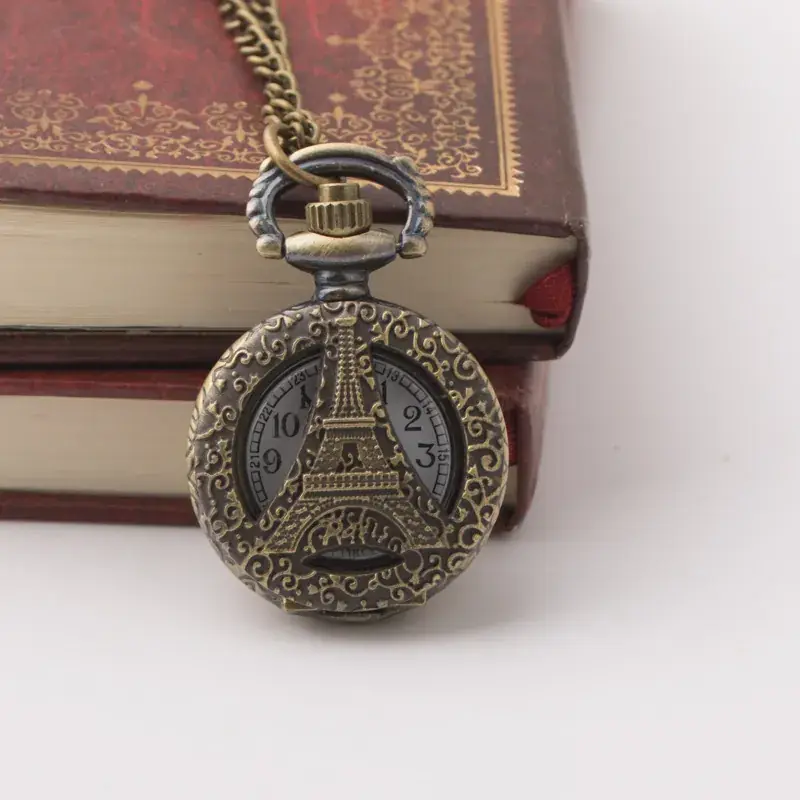Retro Tower Pocket Watch for Men Women Large Dial — feature 5