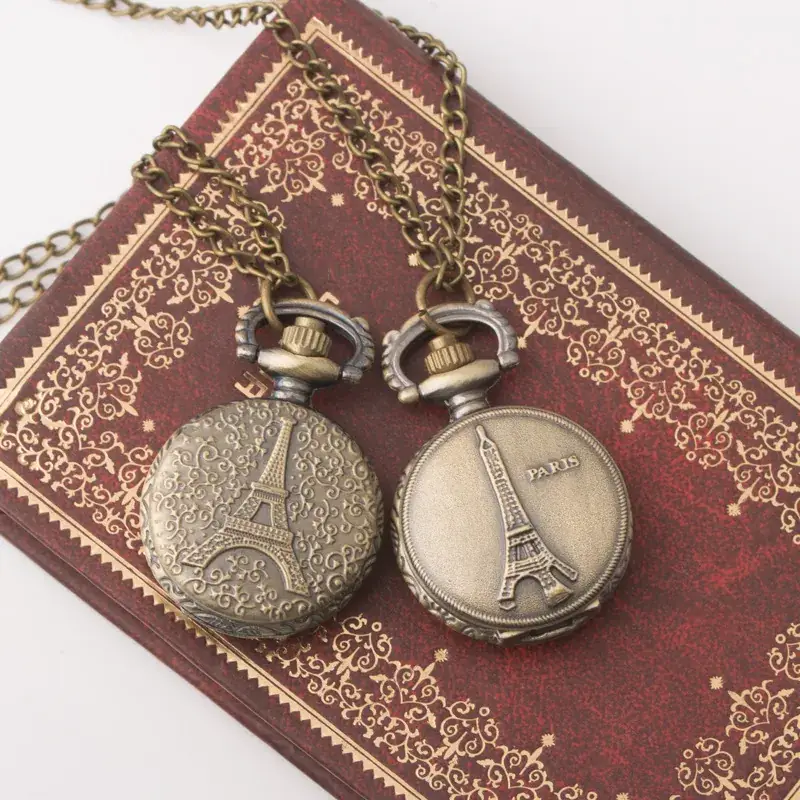 Retro Tower Pocket Watch for Men Women Large Dial — feature 8