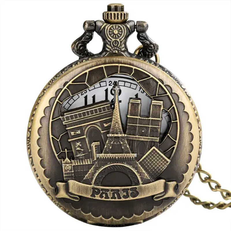 Retro Tower Pocket Watch for Men Women Large Dial - Image 7