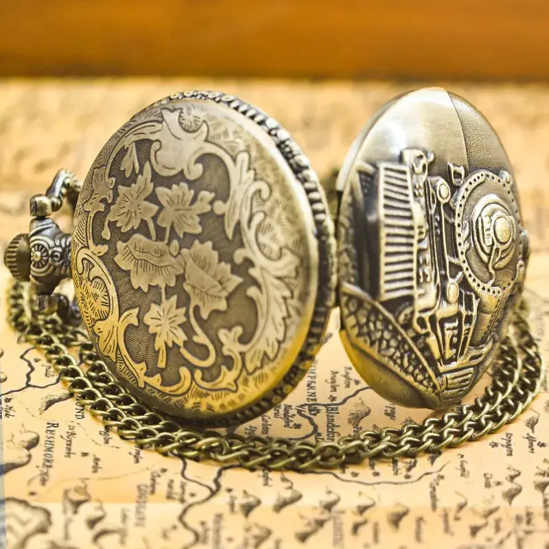 Retro Locomotive Pocket Watch for Men Women - Image 9
