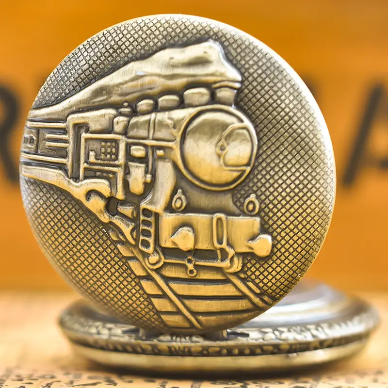 Retro Locomotive Pocket Watch for Men Women — feature 14