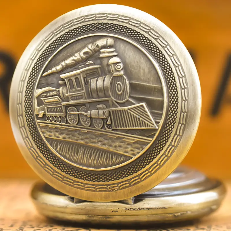 Retro Locomotive Pocket Watch for Men Women — feature 16