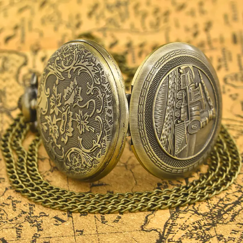 Retro Locomotive Pocket Watch for Men Women — feature 17