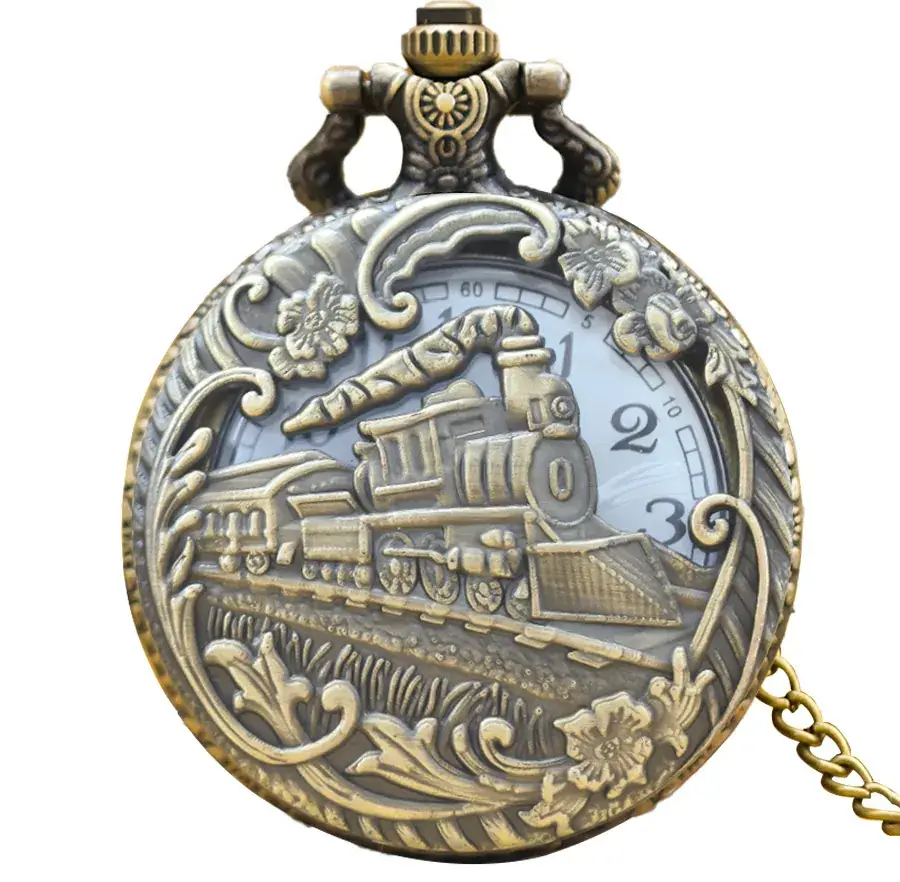 Retro Locomotive Pocket Watch for Men Women - Image 2