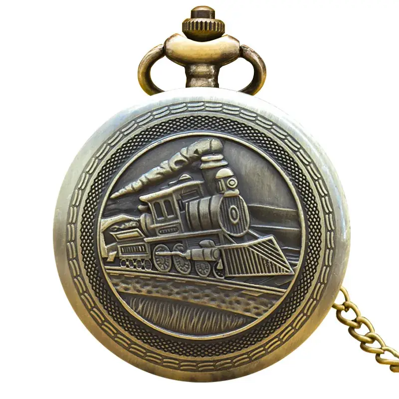 Retro Locomotive Pocket Watch for Men Women - Image 3