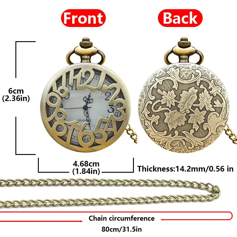 Retro Hollow Pocket Watch Men Women Fashion Wholesale — feature 8