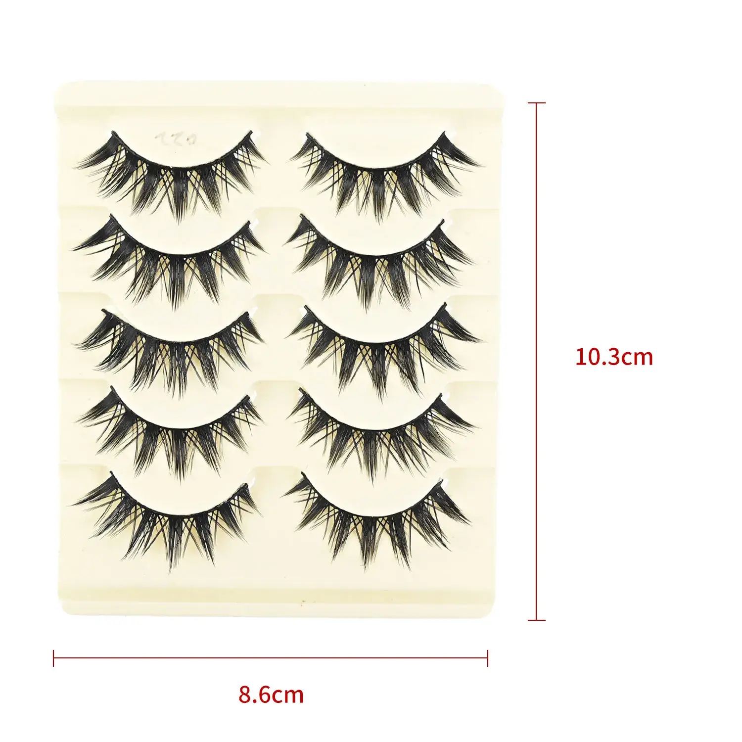 Acrylic False Eyelashes 12mm 8mm Set — feature 3
