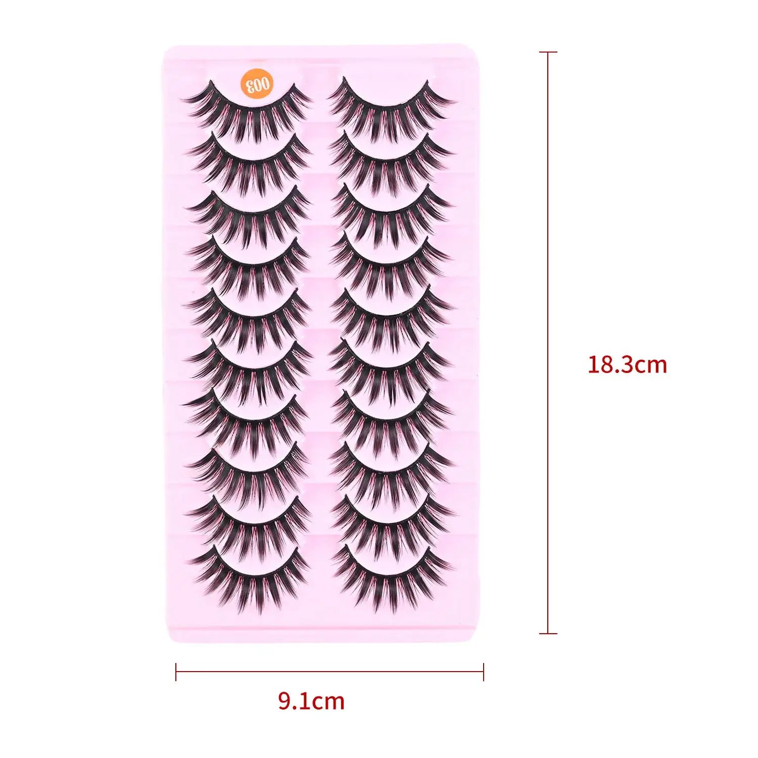 Acrylic False Eyelashes 12mm 8mm Set — feature 5