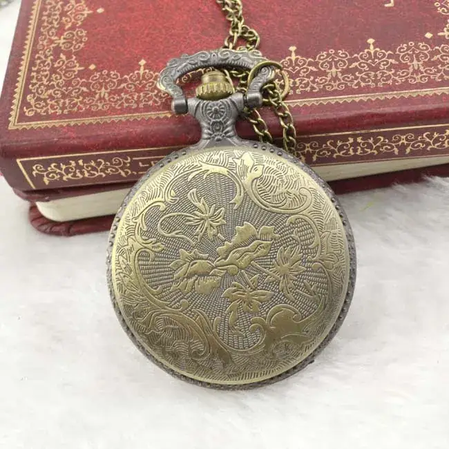 Retro Map Pocket Watch for Men Women Gold Chain - Image 4