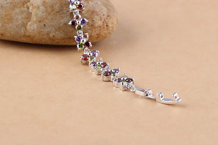 Multicolored Zircon Flower Bracelet for Women — feature 12