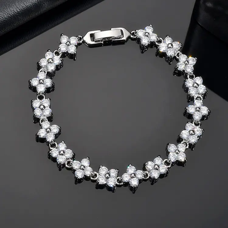 Multicolored Zircon Flower Bracelet for Women — feature 6