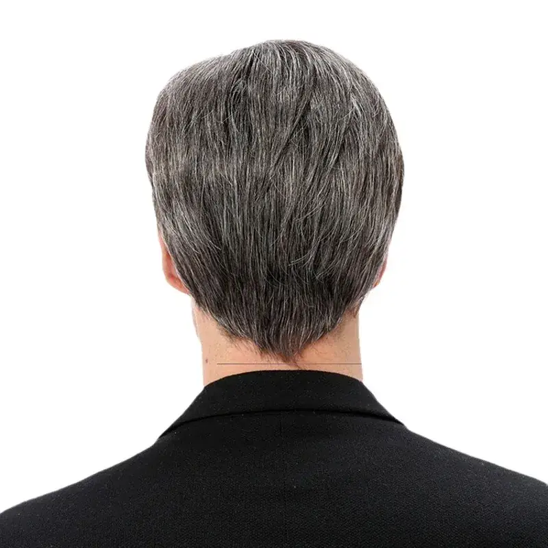 Men Chemical Fiber Wig Natural Brown 12inch