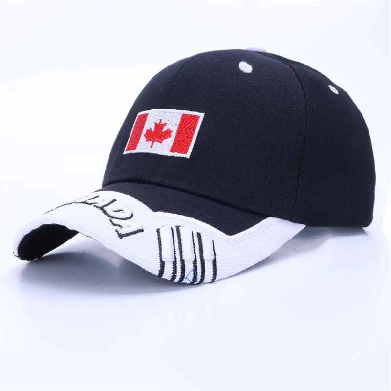 Men's Red Black Canada Logo Baseball Cap - Image 19