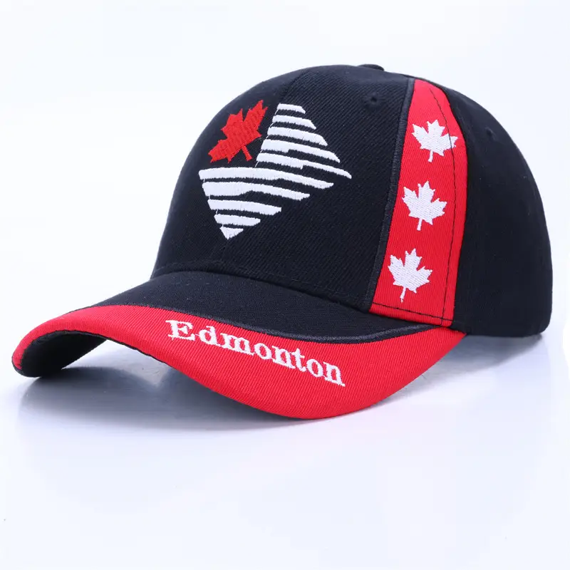 Men's Red Black Canada Logo Baseball Cap - Image 20