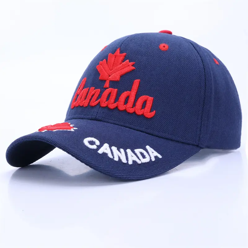 Men's Red Black Canada Logo Baseball Cap - Image 21