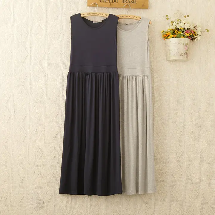 Women's Korean Style High Waist Pleated Strap Dress Grey - Image 8