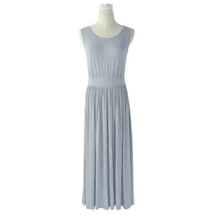 Women's Korean Style High Waist Pleated Strap Dress Grey - Image 10