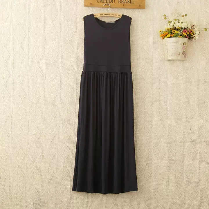 Women's Korean Style High Waist Pleated Strap Dress Grey — feature 12