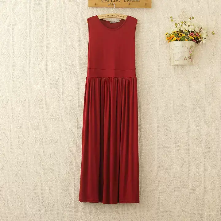 Women's Korean Style High Waist Pleated Strap Dress Grey — feature 16