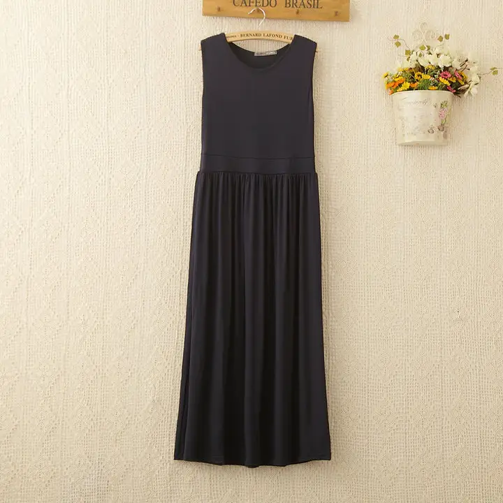 Women's Korean Style High Waist Pleated Strap Dress Grey - Image 3