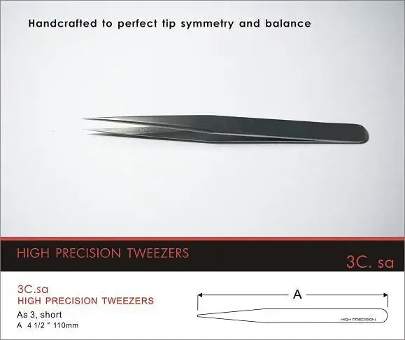 High Precision Stainless Steel Tweezers Anti-Magnetic Frosted - Image 9